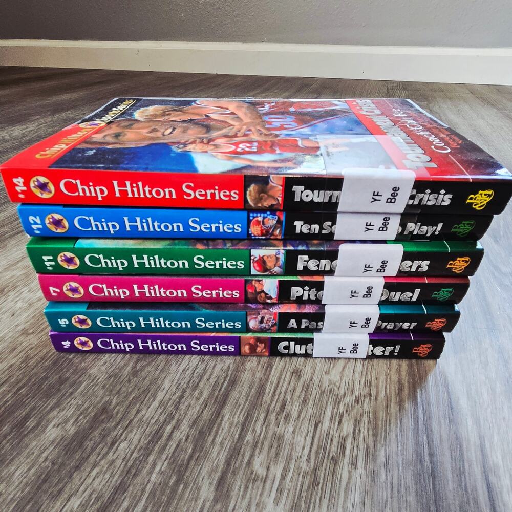 Chip Hilton Sports Series Book Lot of 6 Bee Football Baseball Basketball Youth